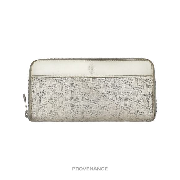 🔴 Goyard Matignon Zipped Wallet - White Goyardine - Picture 1 of 10